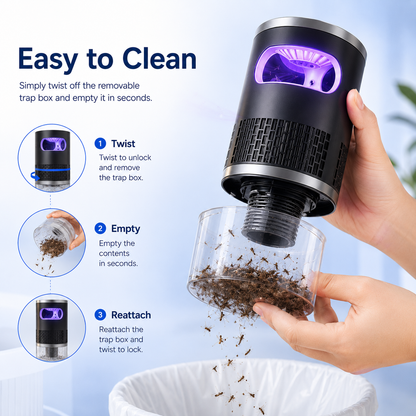 🦟Ultra-Quiet Bionic UV Suction Mosquito Trap– 🔇quiet, USB, chemical-free. 🌙
