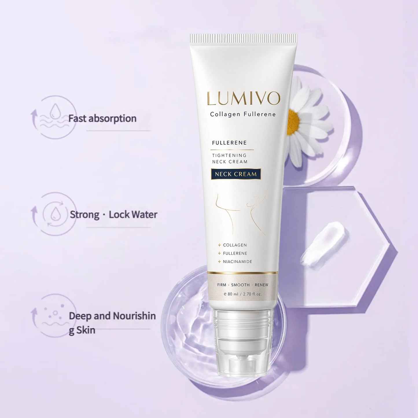 🎁Mother's Day Special-LUMIVO™🧴 Neck Firming Roller Cream with Collagen & Hyaluronic Acid