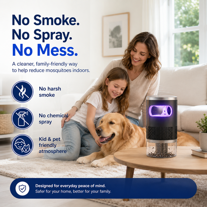 🦟Ultra-Quiet Bionic UV Suction Mosquito Trap– 🔇quiet, USB, chemical-free. 🌙
