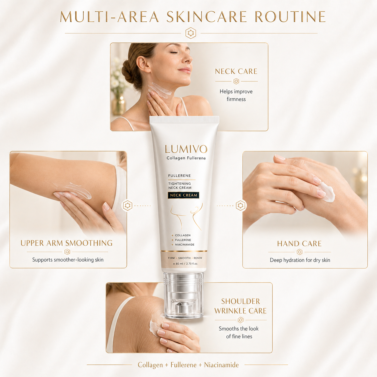 🎁Mother's Day Special-LUMIVO™🧴 Neck Firming Roller Cream with Collagen & Hyaluronic Acid